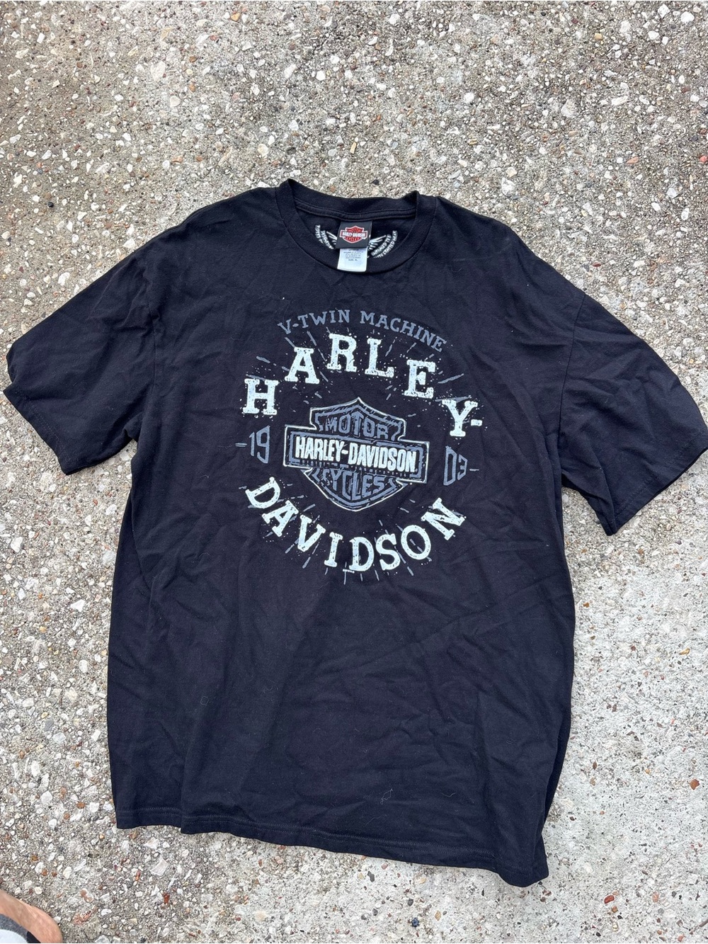 Harley-Davidson Black Short Sleeve Logo Graphic Tee